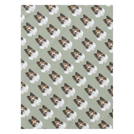 シェットランド・シープドッグPortait テーブルクロス (正面)