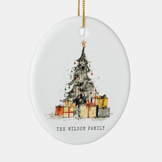 シェティモダンーホリデークリスマスツリーの水色 セラミックオーナメント (右)