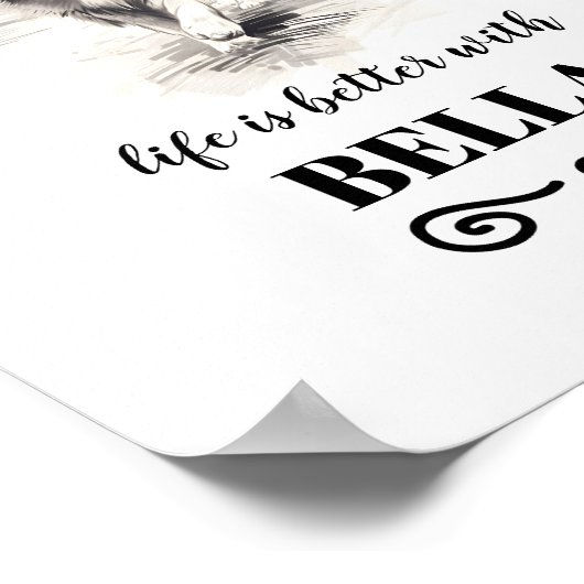 シェトランドシェプドッグの人生はカスタムより良い犬の名前 ポスター (角)