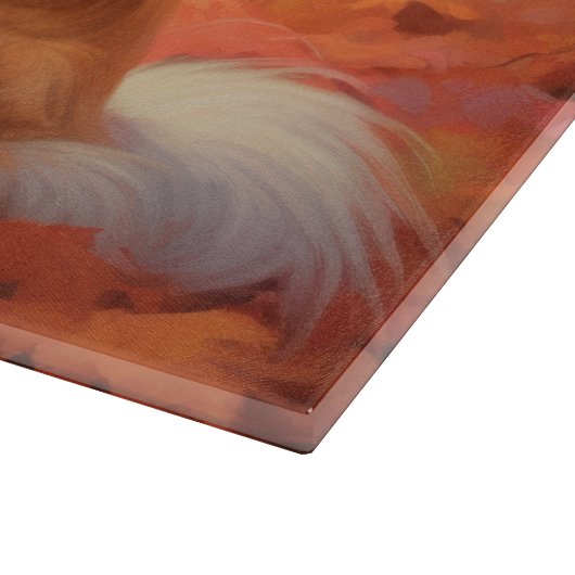 シェトランドシェプドッグ紅葉秋インスパイア カッティングボード (角)