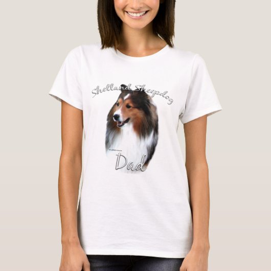 シェトランドシェプドッグ(sable)パパ2 tシャツ (正面)