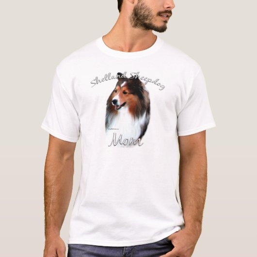 シェトランドシェプドッグ(sable)ママ2 tシャツ (正面)