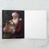 シェトランドシープドッグサンタクロースフェスティバルクリスマス カード (内部)