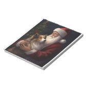 シェトランドシープドッグサンタクロースフェスティバルクリスマス ノートパッド (回転)