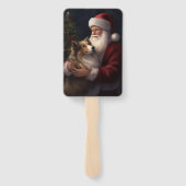 シェトランドシープドッグサンタクロースフェスティバルクリスマス ハンドファン (裏面)