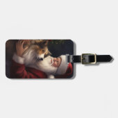 シェトランドシープドッグサンタクロースフェスティバルクリスマス ラゲッジタグ (正面横)