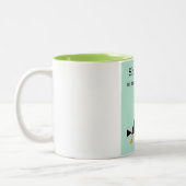 シェトランドプフィンヴィンテージ旅行ポスター ツートーンマグカップ (左)