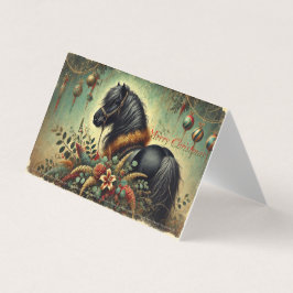 シェトランドポニークリスマスカード