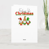 シェトランドポニーパーソナライズされたクリスマス シーズンカード (裏面)