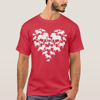 シェトランドポニー ハートライド 馬 シェティ 友達 Tシャツ