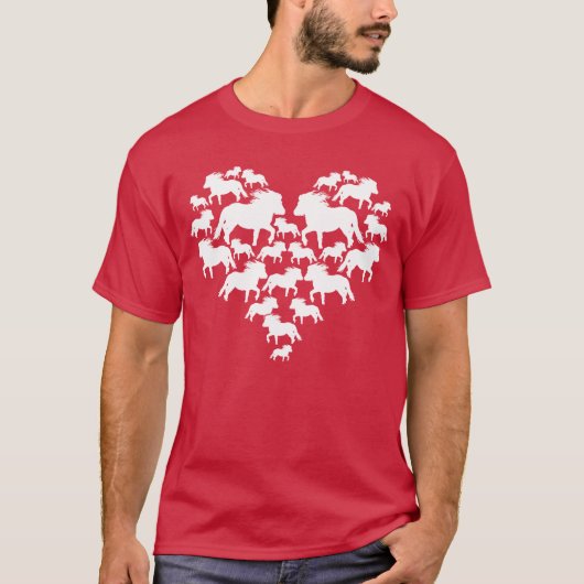 シェトランドポニー ハートライド 馬 シェティ 友達 Tシャツ (正面)