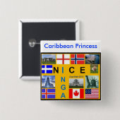 シェトランド諸島の旗ボタン 缶バッジ (正面&裏面)