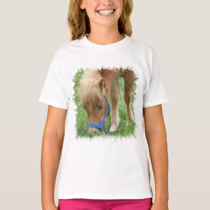 シェトランド諸島子馬の女の子のTシャツ Tシャツ