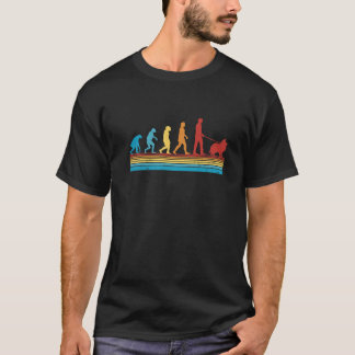 シェトランド・シープドッグの進化 レトロ ミニ コリー シェル Tシャツ