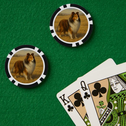 シェトランド・シープドッグ ポーカーチップ (ポーカーテーブル (ダブル))