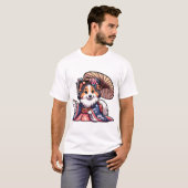 シェトランド・シープドッグ 着物 Tシャツ (正面フル)