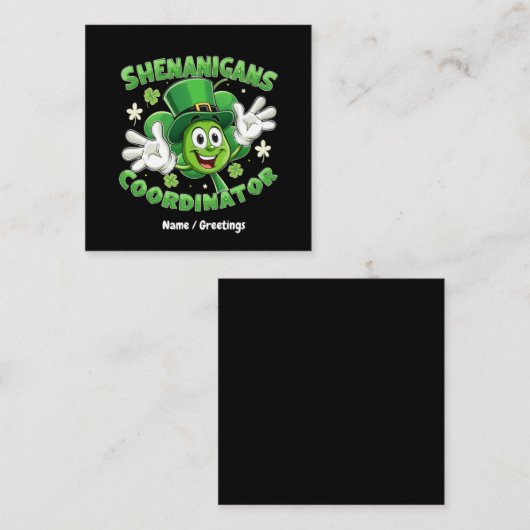 シェナニおもしろいガンのコーディネーター スクエア名刺 (正面/裏面)