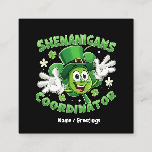 シェナニおもしろいガンのコーディネーター スクエア名刺 (正面)