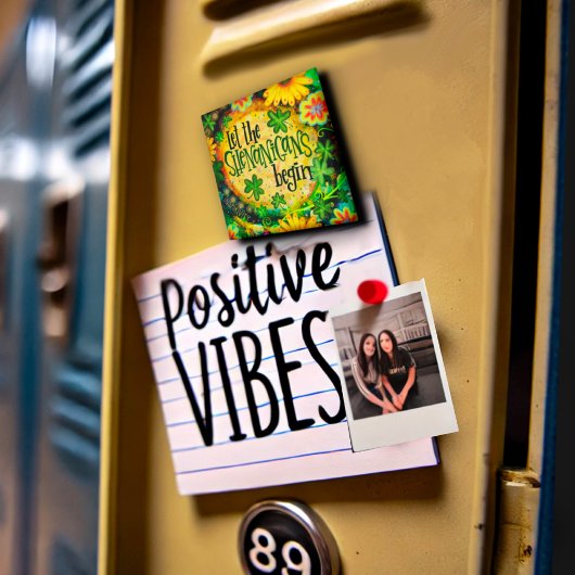 シェナニおもしろいガングリーンアイリッシュクローバー マグネット