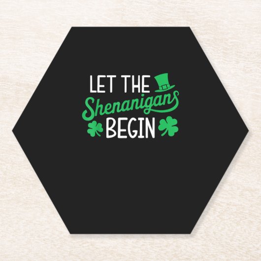シェナニガンがシャムロックおもしろいを始めよう ペーパーコースター (正面)