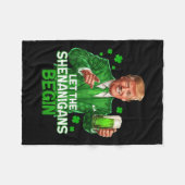 シェナニガンがトランプおもしろいを始めよう。 フリースブランケット (正面(横))