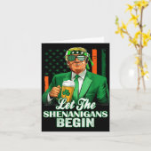 シェナニガンがトランプSt patricks dayを始める カード (黄色い花)