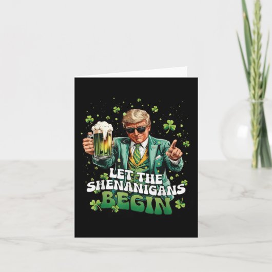 シェナニガンがトランプSt patricks dayを始める カード (正面)