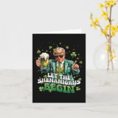 シェナニガンがトランプSt patricks dayを始める カード (黄色い花)