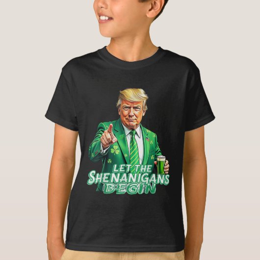 シェナニガンがトランプSt pattys dayを始める Tシャツ (正面)