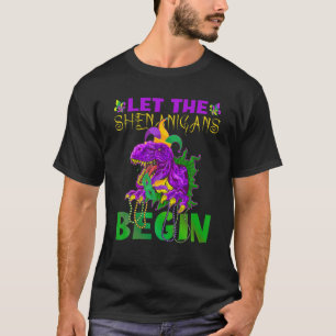 シェナニガンがマルディの無料レックス恐竜を始める Tシャツ