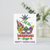 シェナニガンがマルディグラのはがきを開始しよう ポストカード (スタンド正面)