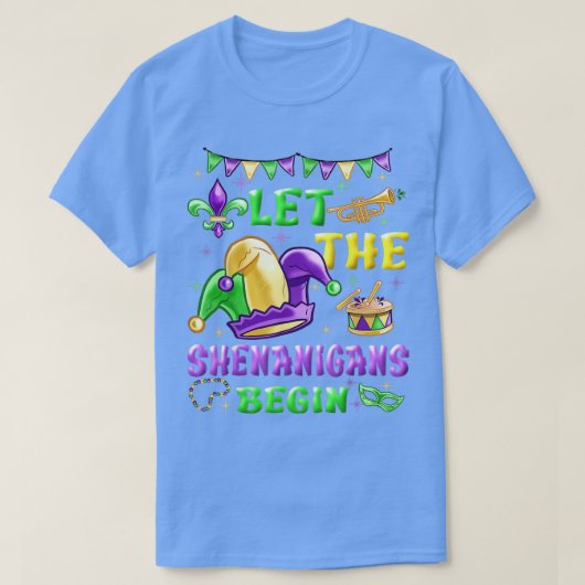 シェナニガンがマルディグラのTシャツを始めよう Tシャツ (デザイン正面)