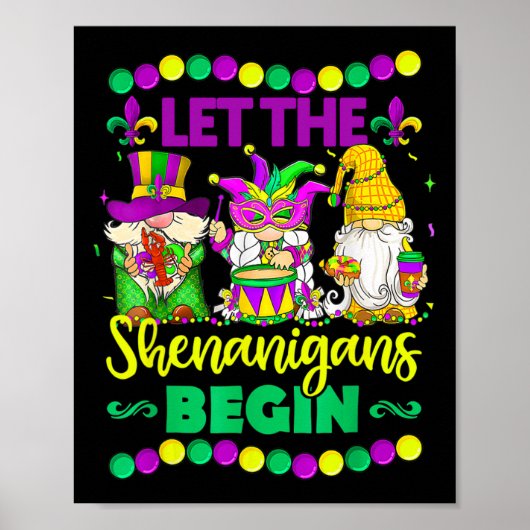 シェナニガンが格言を始めるMardi Gras Kids M ポスター (正面)