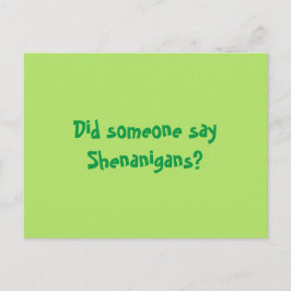 シェナニガンって言った？ハッピーパトリックスの日 ポストカード
