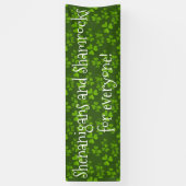 シェナニガンとシャムロック模様セントパトリックの日 横断幕 (縦)