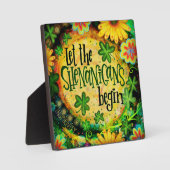 シェナニガンにアイルランドのシャムロックを始めさせる フォトプラーク (正面)