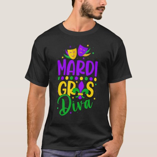 シェナニガンにマルディグラスディヴァを始めさせる Tシャツ (正面)