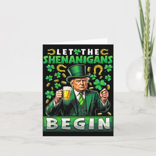 シェナニガンにSt patricks day・シャムロックを始めさせる カード (正面)