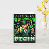 シェナニガンにSt patricks day・シャムロックを始めさせる カード (黄色い花)