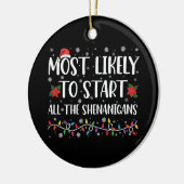 シェナニガンを始める可能性大クリスマス セラミックオーナメント (左)