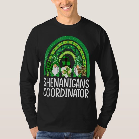 シェナニガンコーディネーターGnomies Patricks Day格言 Tシャツ (正面)
