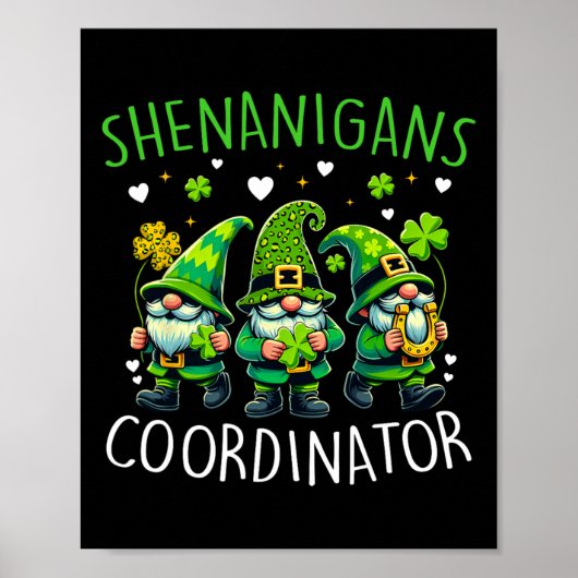 シェナニガンコーディネーターSt patricks dayグリーングノーム ポスター (正面)