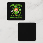 シェナニガンスおもしろいコーディネーター先生セントパトリック スクエア名刺 (正面/裏面)