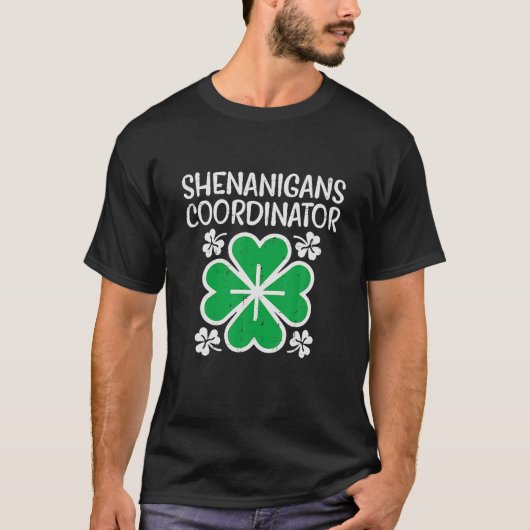シェナニガンスおもしろいコーディネーターSt patricks day・テアック Tシャツ (正面)