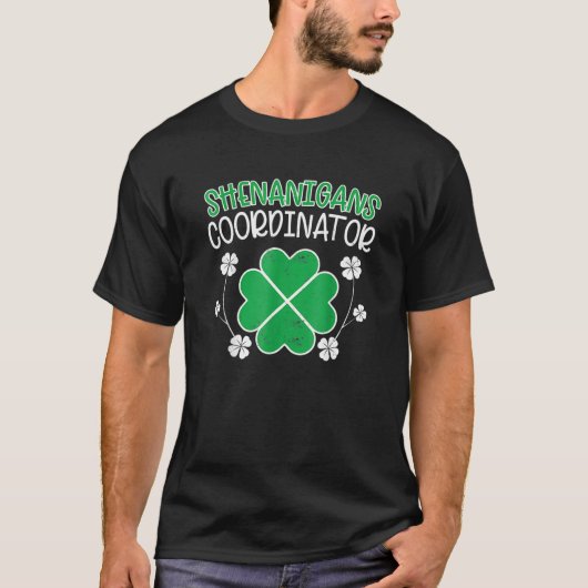 シェナニガンスおもしろいコーディネーターSt patricks day・テアック Tシャツ (正面)