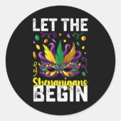 シェナニガンスがマルディグラカーニバルを始める ラウンドシール (正面)