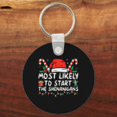 シェナニガンスのクリスマスファムを始める可能性が最も高い キーホルダー (正面)
