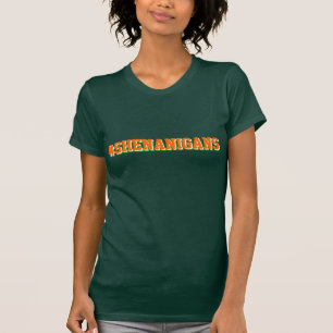 シェナニガンスのハッシュタグセントパトリックの日 Tシャツ
