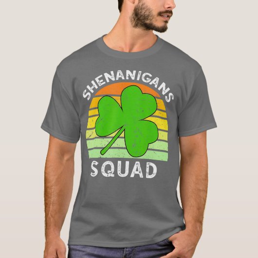 シェナニガンス分隊マッチングヴィンテージSt patricks Tシャツ (正面)
