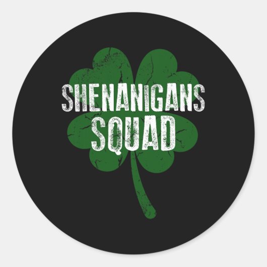 シェナニガンス隊Saint patricks day ラウンドシール (正面)